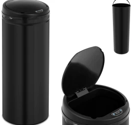 Automatinė Bekontaktė šiukšlių Dėžė Su Konteineriu Ir Judesio Jutikliu 30 Cm Diapazonas 50 L Black