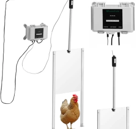 Automatinė Paukštidės Durų Sklendė Su šviesos Jutikliu Ir 12 V Lcd Blokavimu