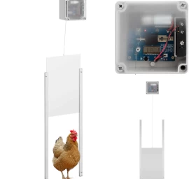 Automatinė Paukštidės Durų Sklendė Su šviesos Jutikliu Lcd Akumuliatoriaus Maitinimas