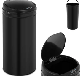 Automatinė šiukšliadėžė Su Konteineriu Ir Judesio Jutikliu, Pasiekiama 30 Cm, 42 L, Juoda