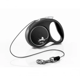 Automatinis pavadėlis Flexi Black Design XS virvė 3m 8kg, Sidabrinė