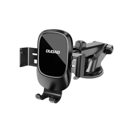 Automobilinis Gravitacinis Laikiklis Išmaniajam Telefonui Su Siurbtuku Ant Priekinio Stiklo - Juodas