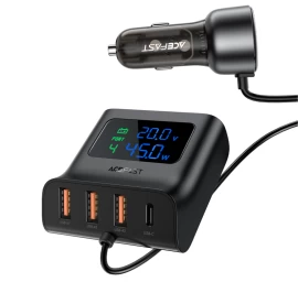 Automobilinis įkroviklis 138w įkrovimo Stotelė 6 Usb Prievadai Juoda