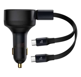 Automobilinis įkroviklis 2-in-1 33w 2x Usb-c Enjoyment Juodas
