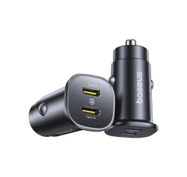 Automobilinis įkroviklis 2 X Usb-c 30 W - Juodas