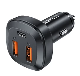 Automobilinis įkroviklis 2x Usb 1x Usb-c 66w Power Delivery Qc 4.0 Juodas