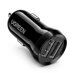 Automobilinis įkroviklis 2x Usb 24w 4,8a, Juodas