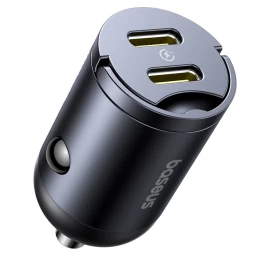 Automobilinis įkroviklis 2xusb-c 30w - Juodas