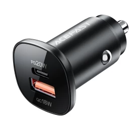Automobilinis įkroviklis 38w Usb-c Usb Power Delivery Qc 3.0 Juodas