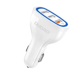 Automobilinis įkroviklis 3x Usb Quick Charge 3.0 Qc3.0 2.4a 18w Baltas