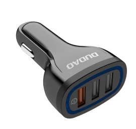 Automobilinis įkroviklis 3x Usb Quick Charge 3.0 Qc3.0 2.4a 18w Juodas
