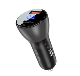 Automobilinis įkroviklis 63w 12v Usb-c Usb Sfcp Juodas