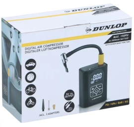 Automobilinis Kompresorius Dunlop 150 Psi Skaitmeninis Kompresorius Su Powerbank Funkcija