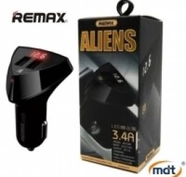 Automobilinis kroviklis Remax Alien su įtampos indikatoriumi 12-24v 3.4A(MAX) 2xUSB