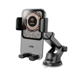 Automobilinis Laikiklis F19 Su 15 W Indukciniu įkrovikliu, Juodas