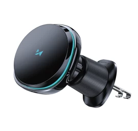 Automobilinis Laikiklis Su Indukcinio įkroviklio Ventiliatoriumi Telefonui Ant Priekinio Stiklo Qi Magsafe 15w