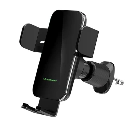 Automobilinis Laikiklis Su Indukciniu Telefono įkrovikliu Ant Grotelių 15 W - Juodas
