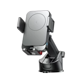 Automobilinis Telefono Laikiklis Su Indukciniu įkrovikliu Prietaisų Skydeliui - Juodas