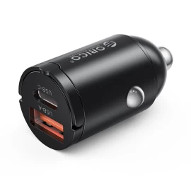 Automobilinis Usb-a Ir Usb-c įkroviklis, 30 W – Juodas