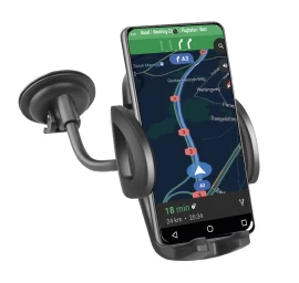 Automobilio Laikiklis Išmaniesiems Telefonams Iki 6,8&#039;&#039; Ant Priekinio Stiklo - Juodas