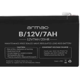 Avarinio Maitinimo šaltinio Baterija Armac B/12v/7ah