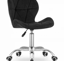 Avola Aksominė Sukamoji Kėdė - Juoda