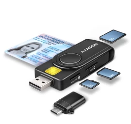 AXAGON CRE-SMP2A smart  reader + SD/microSD/SIM