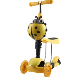 Balansavimo Paspirtukas 3in1 Enero Ladybird Geltonas