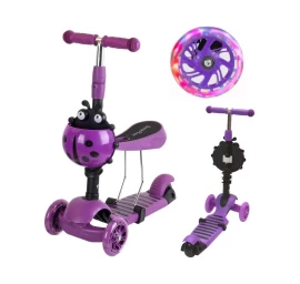 Balansavimo Paspirtukas 3in1 Enero Ladybird Violet