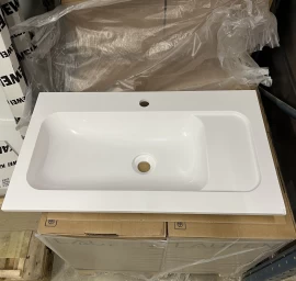 Baldinis praustuvas Laufen, 77x44cm, pagamintas iš Marbond, be perpylimo, baltas