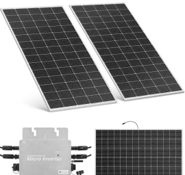 Balkono Fotovoltiniai Saulės Kolektoriai 600 W - Rinkinys