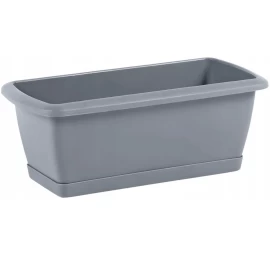 Balkono Vazonėlis Su Lėkštele Respana Set Stone Grey