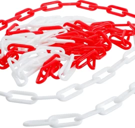 Barjerų grandinė | Raudona ir balta | Plastikas | 5 m (80809)