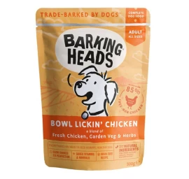 BARKING HEADS Bowl Lickin&#039; Chicken konservai šunims su vištiena 300g 10vnt, BWCK300
