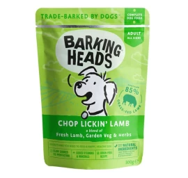 BARKING HEADS Chop Lickin&#039; Lamb konservai šunims su ėriena 300g 10vnt, BWLM300