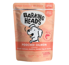 BARKING HEADS Pooched Salmon konservai šunims su lašiša 300g 10vnt, BWSL300