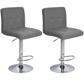 Baro Kėdė Hocker Chair Pilka, 2 Vnt.