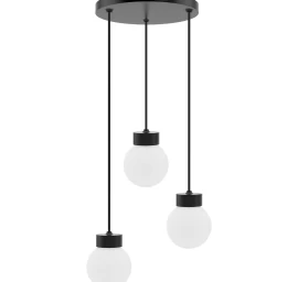 barrel-orb Ball 3 žibintai (lubinis šviestuvas), Juodi