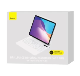 baseus Brilliance Magnetinis Dėklas Belaidė Klaviatūra Su Ekranu, Skirta ipad 10 10,9 (2022), Balta