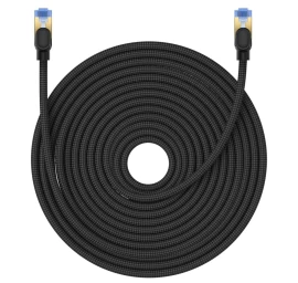 Baseus Didelės Spartos Interneto Kabelis Rj45 Cat.7 10gbps 25 M Pintas Juodas