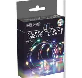 Baterijomis Maitinamos Lemputėlės, 100 Led Daugiaspalvė Gierlanda