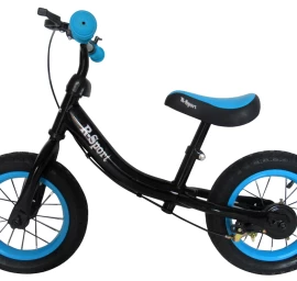 Bėgimo Dviratis R3 Mėlynai-juodas R-sport 12&#039;&#039; Stabdžiai, Skambutis