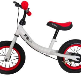 Bėgimo Dviratis R3 Raudonos Ir Baltos Spalvos R-sport 12&#039;&#039; Stabdžiai, Varpas