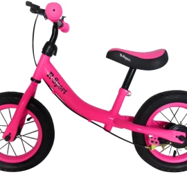 Bėgimo Dviratis R3 Rožinės Spalvos R-sport 12&#039;&#039; Stabdžiai, Skambutis