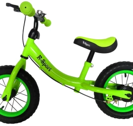 Bėgimo Dviratis R3 žalias R-sport 12&#039;&#039; Stabdžiai, Skambutis
