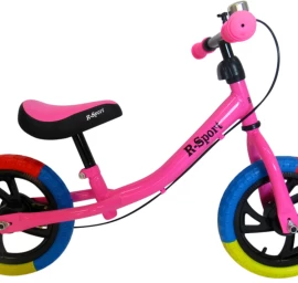 Bėgimo Dviratis R6 Rožinės Spalvos R-sport 12&#039;&#039; Stabdžiai, Skambutis