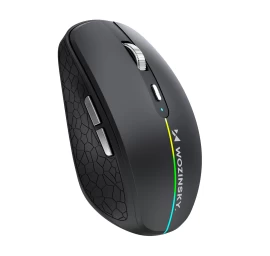 Belaidė Apšviesta Pelė 6 Mygtukai bluetooth 1600 Dpi Rgb - Juoda