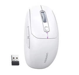 Belaidė bluetooth 5.0 Usb 2,4 Ghz Kompiuterio Pelė - Balta