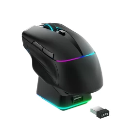 Belaidė žaidimų Pelė Su įkrovimo Stotele l8 Pro - Juoda