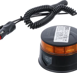 Belaidis besisukantis įspėjamasis švyturėlis | geltonas | su magnetu | 12 V / 24 V | Ø 130 mm (70343)